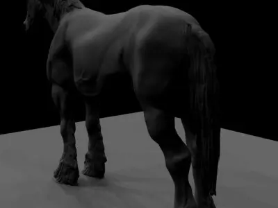 Draft Horse Sculpt 3D model