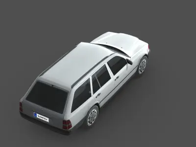 Mercedes-Benz E-Class W124 Low-poly 3D model
