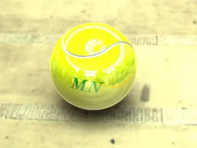 teni tennis ball in motion Free 3D model