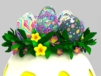 Easter Eggs Holiday Decoration 3D model