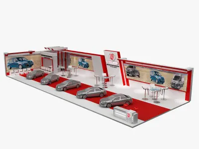 Booth Exhibition Stand a108b 3D model