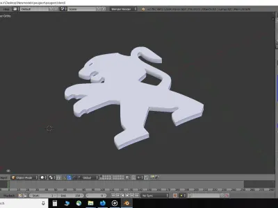 peugeot LOGO 3D model