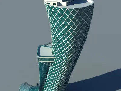 Abu Dhabi Capital Gate 3D model