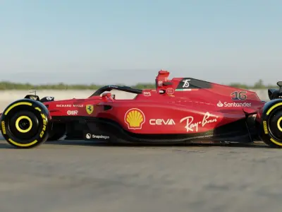 Ferrari F1 75 2022 Charles Leclerc Rigged 3D model