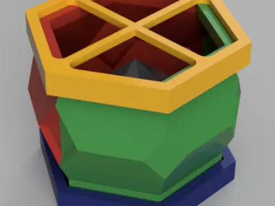 Vase Mold Low Poly 3D print model