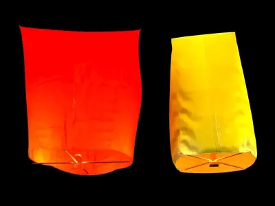 Chinese sky lantern 3D model