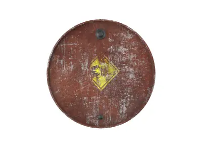 Rusty old barrel 3D model