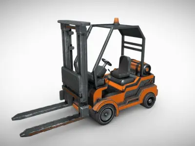 Forklift Vehicle Low-poly 3D model