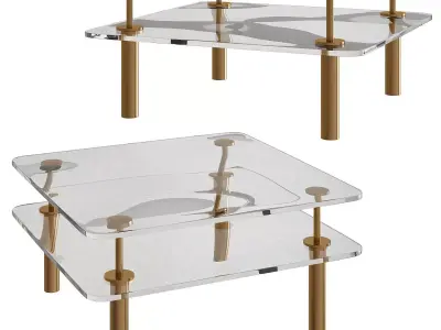 Luxury Coffee Tables 3d model Low-poly 3D model