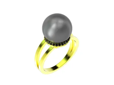 Pearl ring Free 3D print model