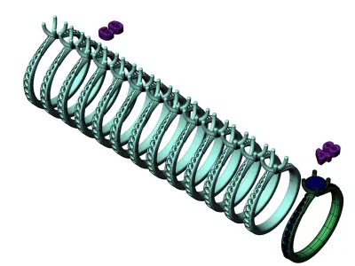 Engagement Wedding Ring 3D print model