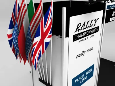 WRC motor sport podium 02 3D model