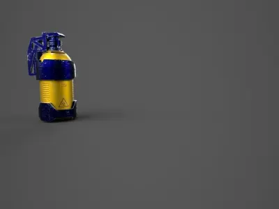 scifi extinguisher  lowpoly Free low-poly 3D model