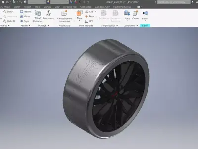 wheel and brake car driver 3D model