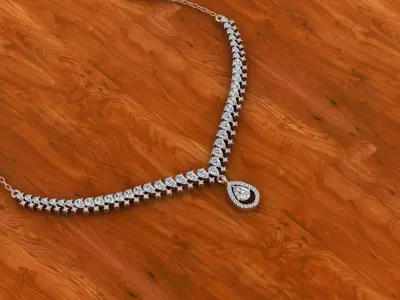 Diamond Jewelry Necklace 3D print model