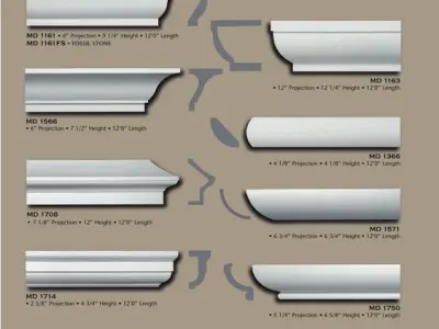 Sweep Profile - Cornice Crown Moulding Details Vol 5 3D model