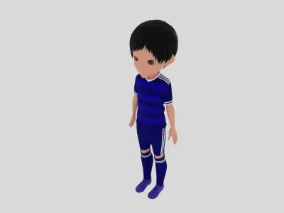 Soccer - Football  Player Low-poly 3D model