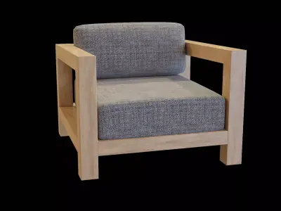 Veroda Angle Sofa 02 Low-poly 3D model