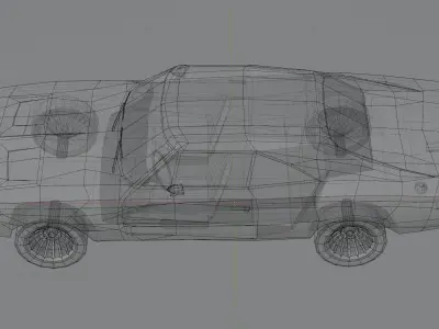 Dodge Charger 1969 Low-poly 3D model