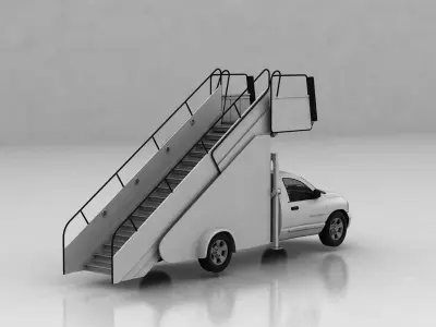 Airplane Stairs Truck 3D model