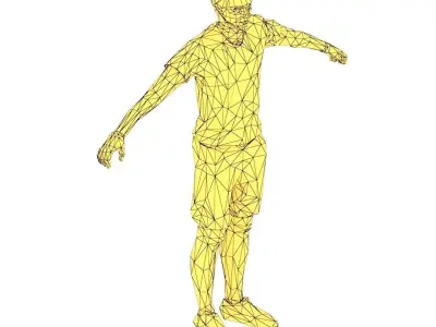 pushup forward raise Exercise Man Animation Low-poly 3D model