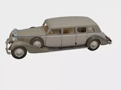 1930s Early Vintage Luxury Limousine 3D model 3D model