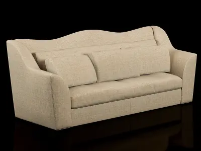 contemporary fabric sofa 3D model