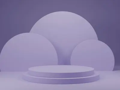 Podiums Product Minimalistic Abstract Display Platforms Set Low-poly 3D model