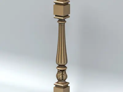 Newel post 003 3D model