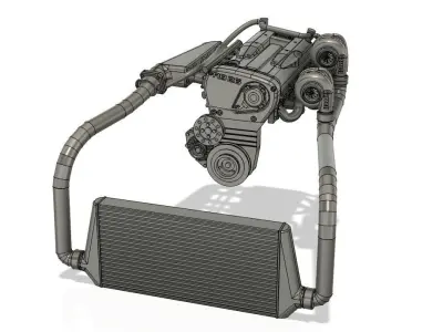 10th scale RC Drift Car Nissan RB26 Engine for Rhinomax II 3D print model