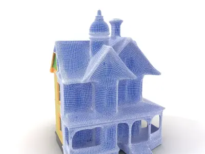 Victorian Mansion model pack Low-poly 3D model