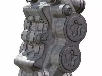 R1M Sumitomo high poly caliper Low-poly 3D model