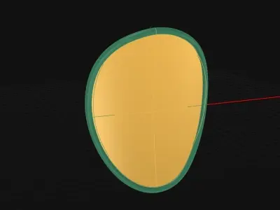 Oval Solid Gold Brushed Earrings Silver Body Jewelry 3D model 3D print model