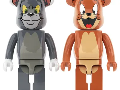 tom and jerry bearbrick collection 3D model