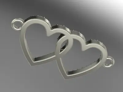 Two hearts Free 3D print model