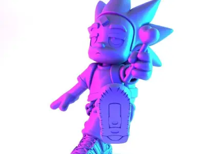 Lil Uzi Vert Nike Uptempo Cartoon 2 toy 3D print model