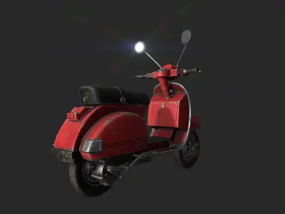 Scooter - Gameready Asset Low-poly 3D model