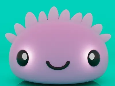 Cute Little Blob Monsters 3D Model Collection