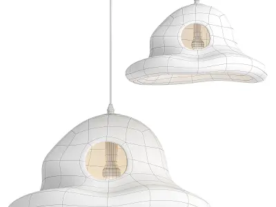 Indoor Hanging Lamp Low-poly 3D model