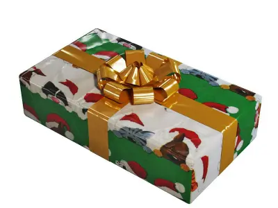 Gifts gift boxes Low-poly 3D model