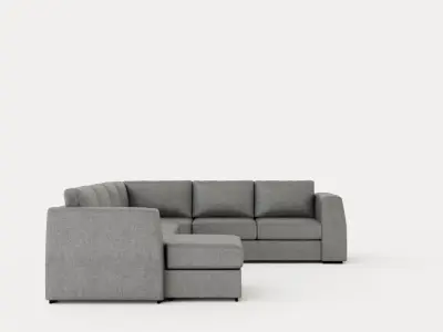 Optus Corner Sofa With Divan Reversible Light Gray Low-poly 3D model