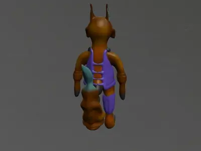 Squirrel animal in outfit Low-poly 3D model