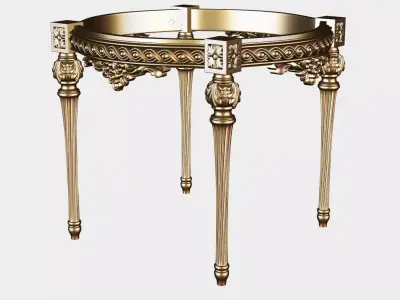 Carved coffee table for cnc 18 3D model