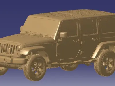 Jeep Wrangler Unlimited Sahara 2013 Vehicle 3d scan model  3D model