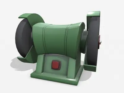 Cartoon Abrasive Stone Engine 3D model
