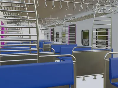 New Mumbai Local Train Low-poly 3D model