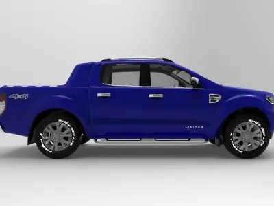 Ranger Limited 2016 Doble cabina interior 3D model