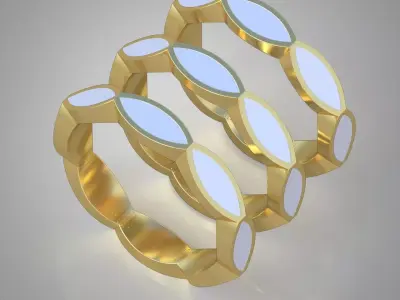 Diamond ring 0300 3D printable model Free 3D print model