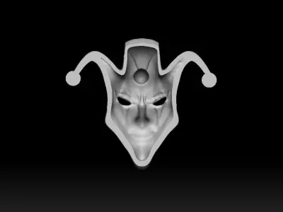 Mask face jester joker relief 3D print model 3D print model