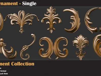 50 Ornament Single - Vol 08 3D model